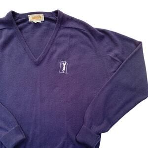 Vintage Sahara V-Neck Golf Sweater Unisex Size Medium